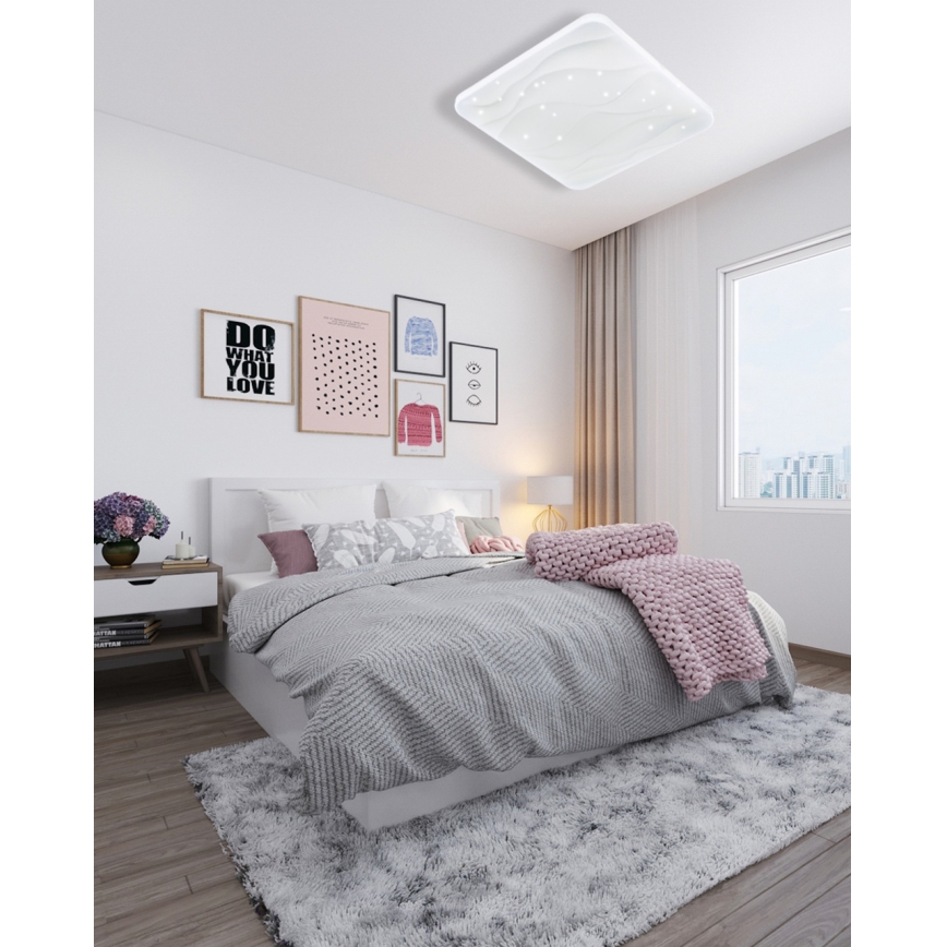LED Stmívatelné stropní svítidlo NERIS LED/36W/230V 2700-6500K 43x43 cm + dálkové ovládání