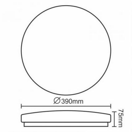 LED Stmívatelné stropní svítidlo OPAL LED/24W/176-264V + dálkové ovládání