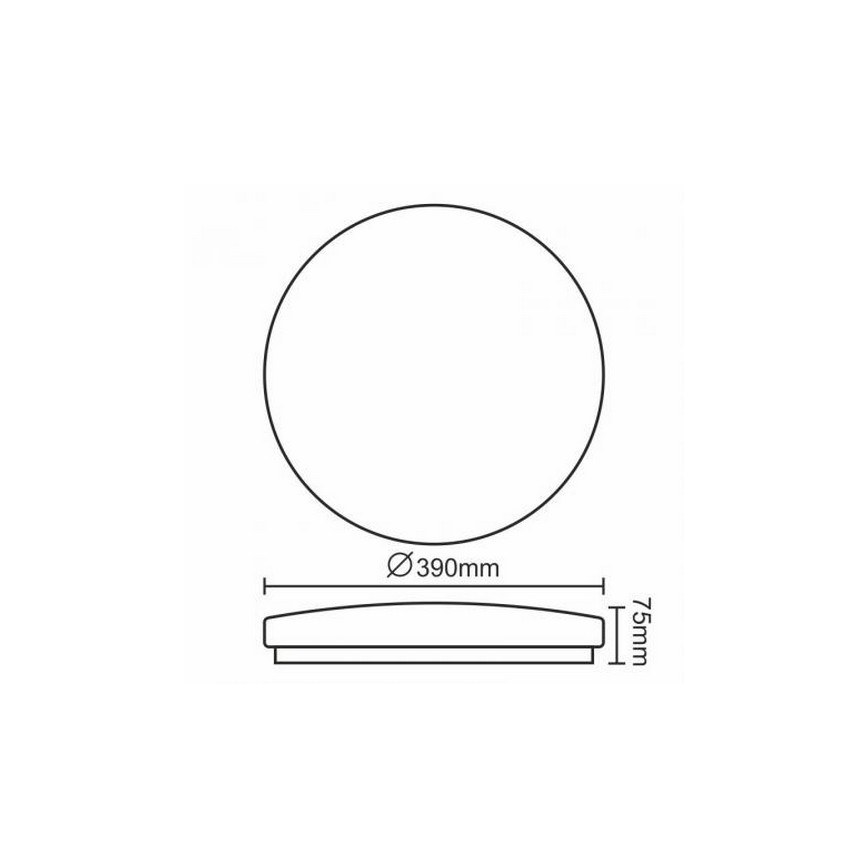 LED Stmívatelné stropní svítidlo OPAL LED/24W/176-264V + dálkové ovládání