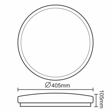 LED Stmívatelné stropní svítidlo OPAL LED/24W/230V + dálkové ovládání