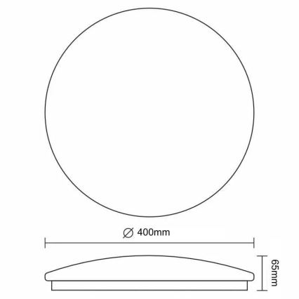 LED Stmívatelné stropní svítidlo OPAL LED/36W/230V 3000-6500K pr. 40 cm + dálkové ovládání