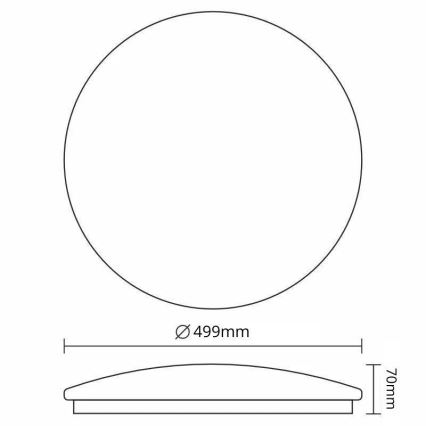 LED Stmívatelné stropní svítidlo OPAL LED/48W/230V 3000-6500K pr. 49,9 cm + dálkové ovládání