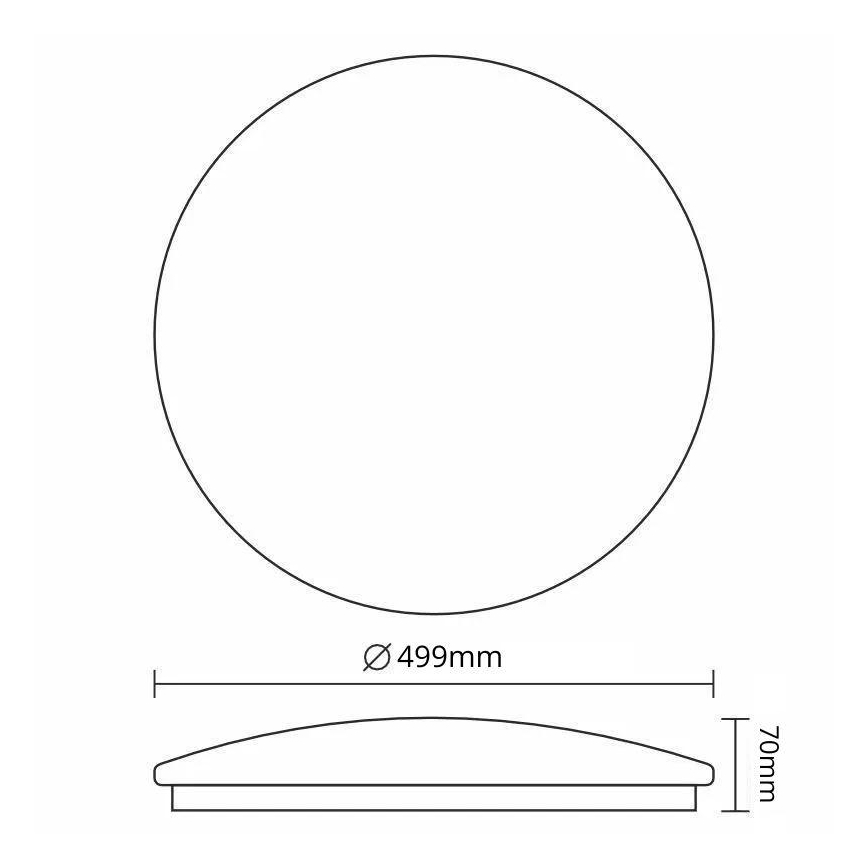 LED Stmívatelné stropní svítidlo OPAL LED/48W/230V 3000-6500K pr. 49,9 cm + dálkové ovládání