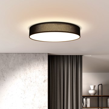 LED Stmívatelné stropní svítidlo PENLEY LED/48W/230V 3000-6500K pr.40 cm černá + dálkové ovládání