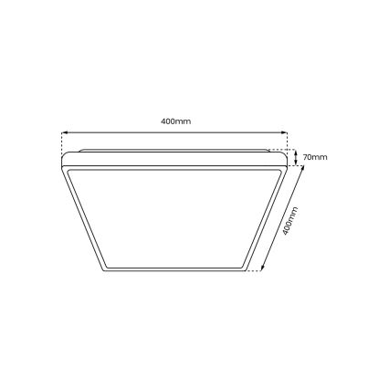 LED Stmívatelné stropní svítidlo QUADRO LED/38W/230V 3000-6000K bílá/černá + dálkové ovládání