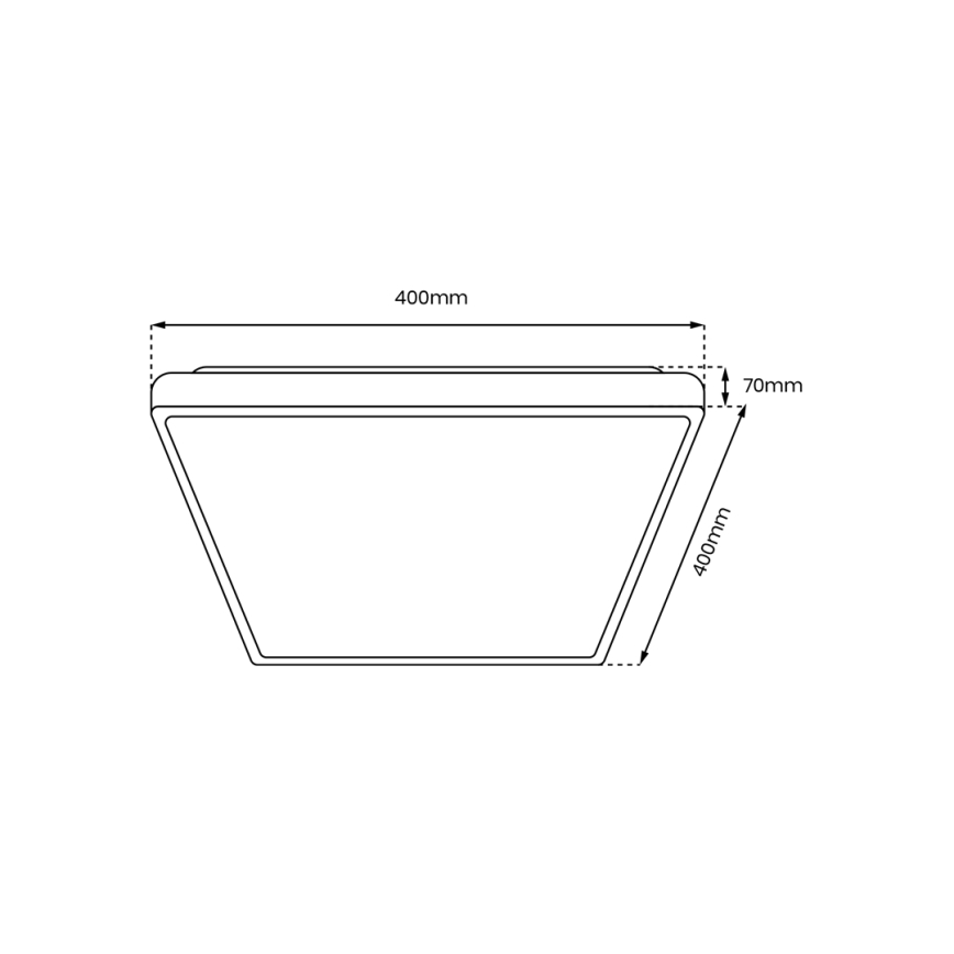 LED Stmívatelné stropní svítidlo QUADRO LED/38W/230V 3000-6000K bílá + dálkové ovládání