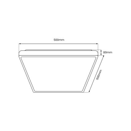 LED Stmívatelné stropní svítidlo QUADRO LED/66W/230V 3000-6000K bílá + dálkové ovládání