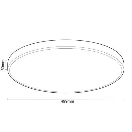 LED Stmívatelné stropní svítidlo s hlasovým ovládáním OPAL LED/48W/230V 2700-6500K černá + dálkové ovládání