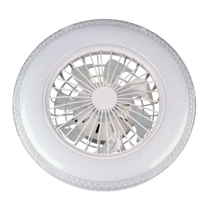 LED Stmívatelné stropní svítidlo s ventilátorem EGYPT LED/48W/230V 3000-6500K bílá + dálkové ovládání