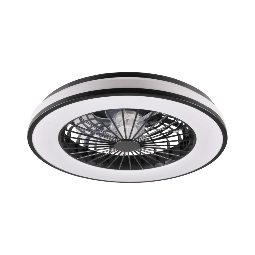 LED Stmívatelné stropní svítidlo s ventilátorem LED/48W/230V 3000-6500K černá + dálkové ovládání