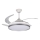 LED Stmívatelné stropní svítidlo s ventilátorem PLAVE LED/36W/230V 3000-6500K stříbrná/bílá + dálkové ovládání