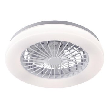 LED Stmívatelné stropní svítidlo s ventilátorem VENTELUX LED/24W/230V 3000/4000/6500K pr. 45 cm bílá + dálkové ovládání