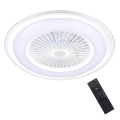 LED Stmívatelné stropní svítidlo s ventilátorem ZONDA LED/48W/230V 3000-6000K bílá + dálkové ovládání