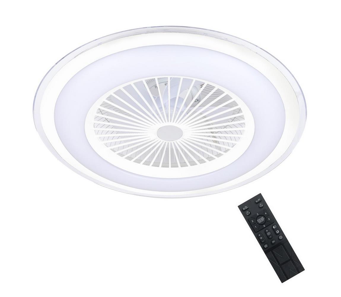 Milagro LED Stmívatelné stropní svítidlo s ventilátorem ZONDA LED/48W/230V bílá + DO MI1977