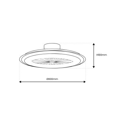 LED Stmívatelné stropní svítidlo s ventilátorem ZONDA LED/48W/230V 3000-6000K bílá + dálkové ovládání