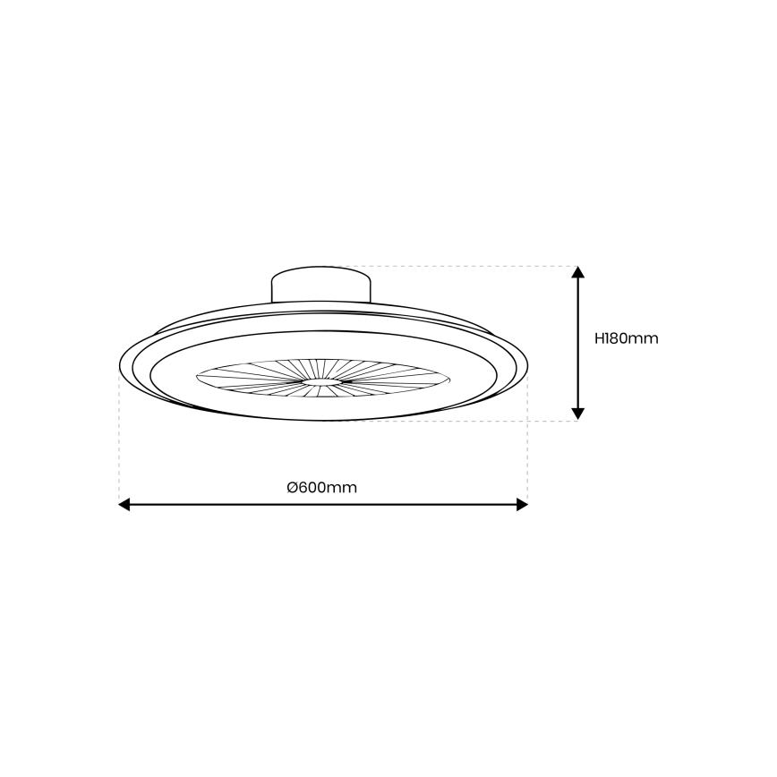 LED Stmívatelné stropní svítidlo s ventilátorem ZONDA LED/48W/230V 3000-6000K bílá + dálkové ovládání
