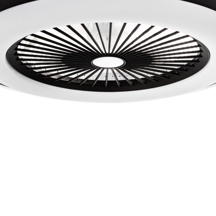 LED Stmívatelné stropní svítidlo s ventilátorem ZONDA LED/48W/230V 3000-6000K černá + dálkové ovládání
