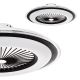 LED Stmívatelné stropní svítidlo s ventilátorem ZONDA LED/65W/230V 3000-6500K černá + dálkové ovládání