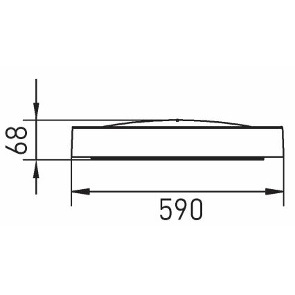 LED Stmívatelné stropní svítidlo SAMER LED/40W/230V 2900-6000K + dálkové ovládání