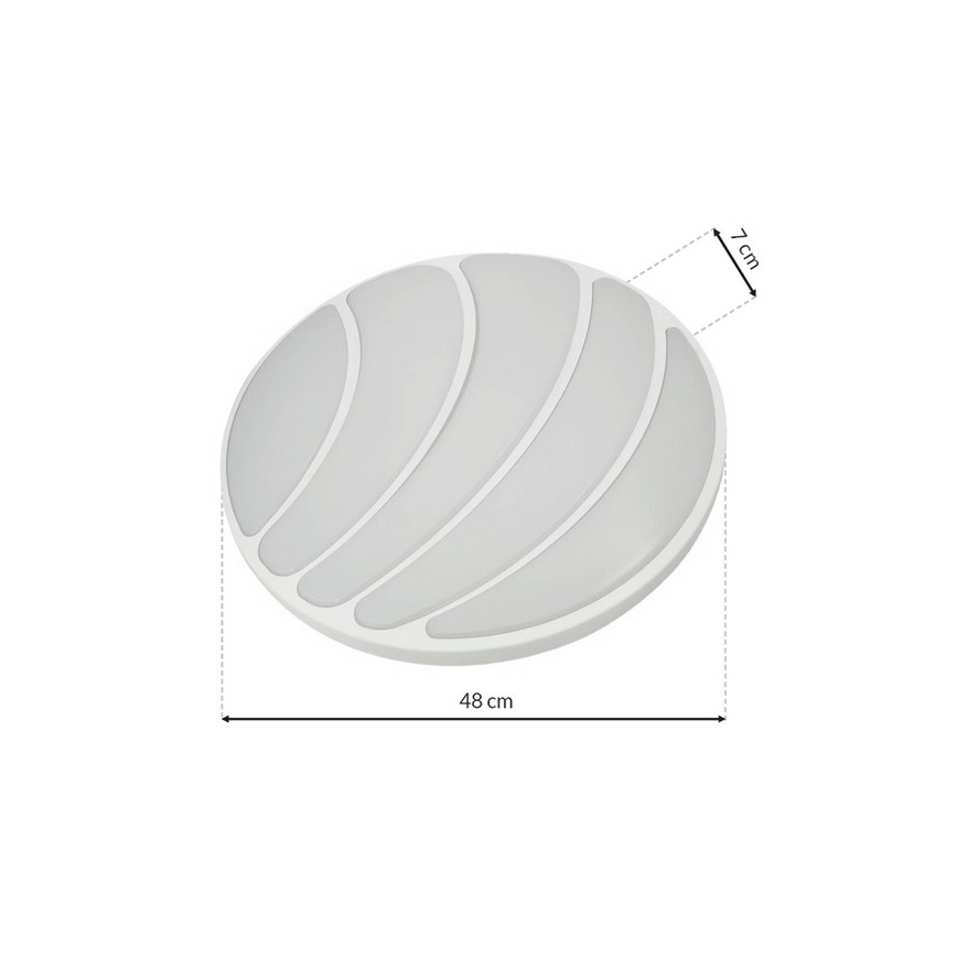 LED Stmívatelné stropní svítidlo SHELL WHITE LED/40W/230V + dálkové ovládání