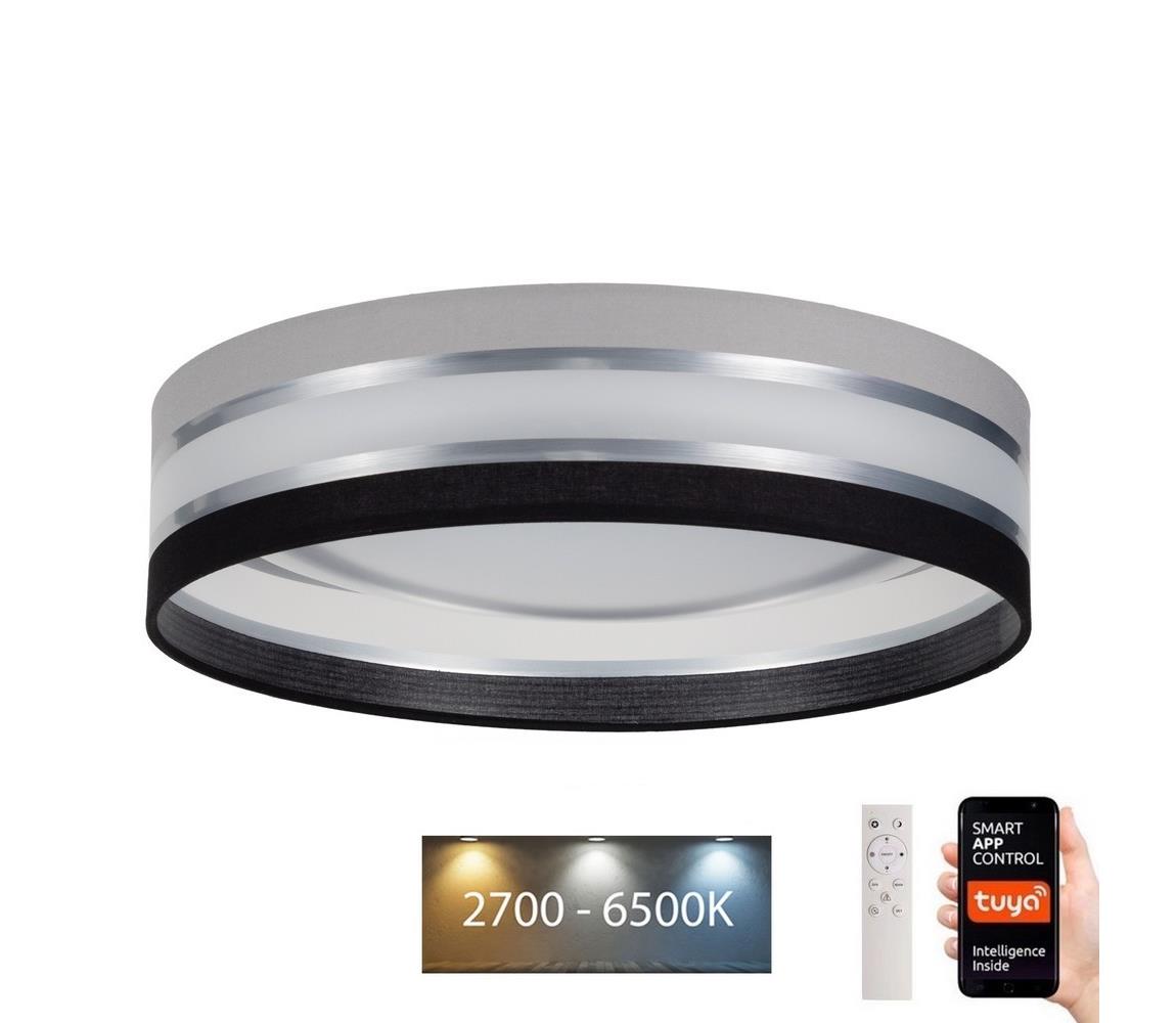 Belis LED Stmívatelné stropní svítidlo SMART CORAL 24W/230V Wi-Fi Tuya černá/šedá +DO BE0872