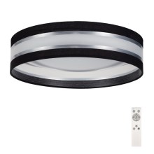 LED Stmívatelné stropní svítidlo SMART CORAL LED/24W/230V černá/stříbrná + dálkové ovládání