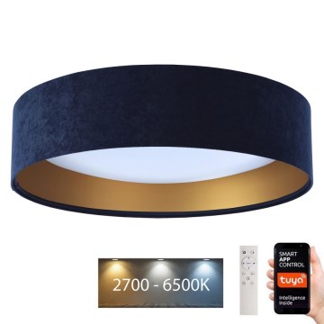 LED Stmívatelné stropní svítidlo SMART GALAXY LED/36W/230V pr. 55 cm 2700-6500K Wi-Fi Tuya modrá/zlatá + dálkové ovládání