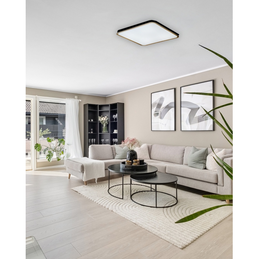 LED Stmívatelné stropní svítidlo UNA LED/60W/230V 2700-6500K 50x50 cm + dálkové ovládání