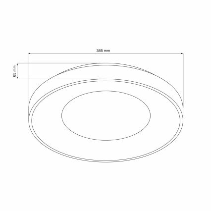 LED Stmívatelné koupelnové stropní svítidlo WITOLD LED/48W/230V pr. 38,5 cm 3000-6000K IP44 +Dálkové ovládání