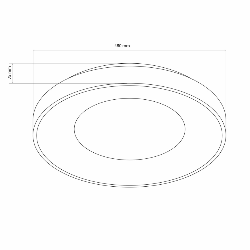 LED Stmívatelné koupelnové stropní svítidlo WITOLD LED/72W/230V pr. 48 cm 3000-6000K IP44 + dálkové ovládání