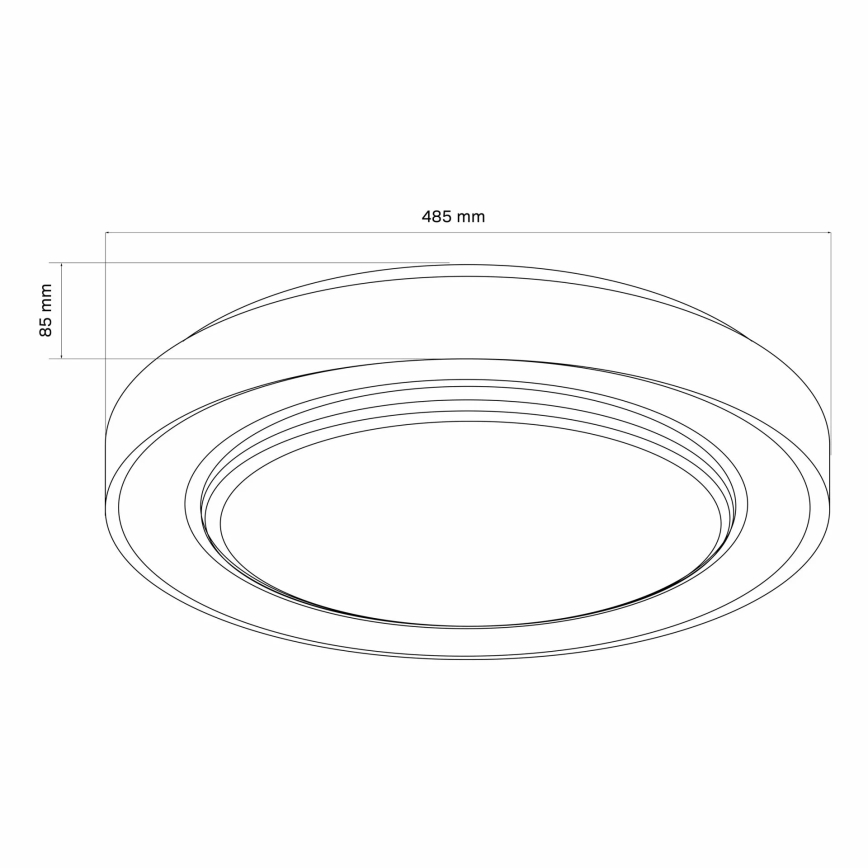 LED Stmívatelné koupelnové stropní svítidlo ZYGMUNT LED/72W/230V pr. 48,5 cm 3000-6000K IP44 + dálkové ovládání