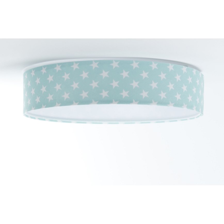 LED Stmívatelné dětské stropní svítidlo SMART GALAXY KIDS LED/24W/230V 3000-6500K hvězdičky zelená/bílá + dálkové ovládání