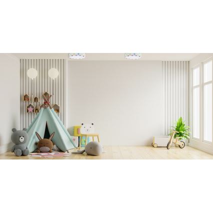 LED Stmívatelné dětské stropní svítidlo SMART GALAXY KIDS LED/24W/230V 3000-6500K puntíky pestrobarevná + dálkové ovládání