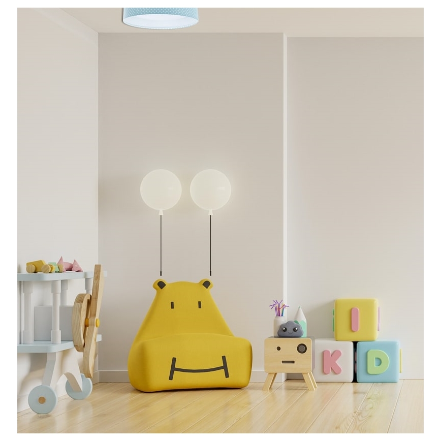 LED Stmívatelné dětské stropní svítidlo SMART GALAXY KIDS LED/24W/230V 3000-6500K puntíky tyrkysová/bílá + dálkové ovládání