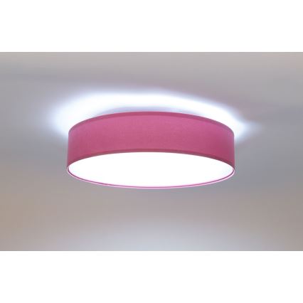 LED Stmívatelné stropní svítidlo SMART GALAXY LED/24W/230V pr. 45 cm 2700-6500K Wi-Fi Tuya růžová/stříbrná + dálkové ovládání