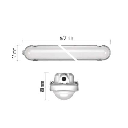 LED Stmívatelné technické svítidlo MISTY LED/10/13/16/18W/230V 4000/6500K IP66