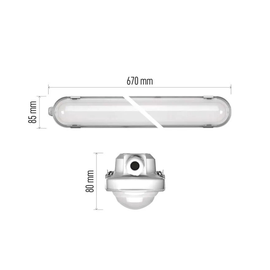 LED Stmívatelné technické svítidlo MISTY LED/10/13/16/18W/230V 4000/6500K IP66