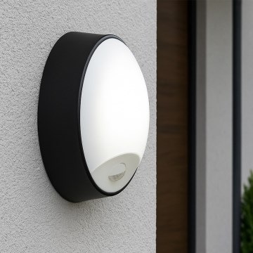 LED Stmívatelné venkovní nástěnné svítidlo se senzorem pohybu LED/15/18/20W/230V 3000K/4000K/6500K IP65 černá/bílá