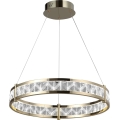 LED Stmívatelný křišťálový lustr na lanku ENRIQUE LED/55W//230V 3000-6000K pr. 80 cm + dálkové ovládání