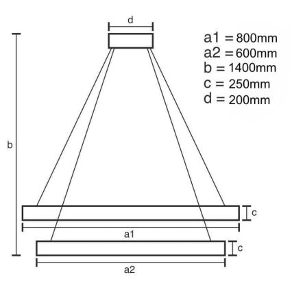 LED Stmívatelný křišťálový lustr na lanku LED/190W/230V 3000-6500K + dálkové ovládání