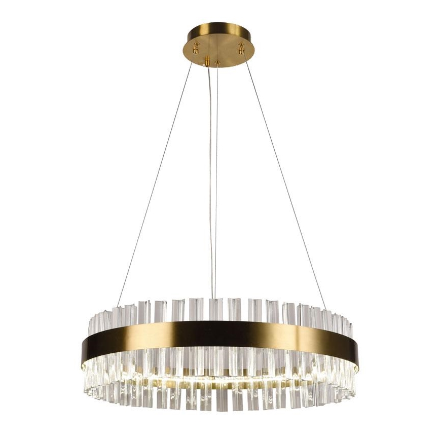 LED Stmívatelný křišťálový lustr na lanku LED/40W/230V 3000-6500K + dálkové ovládání