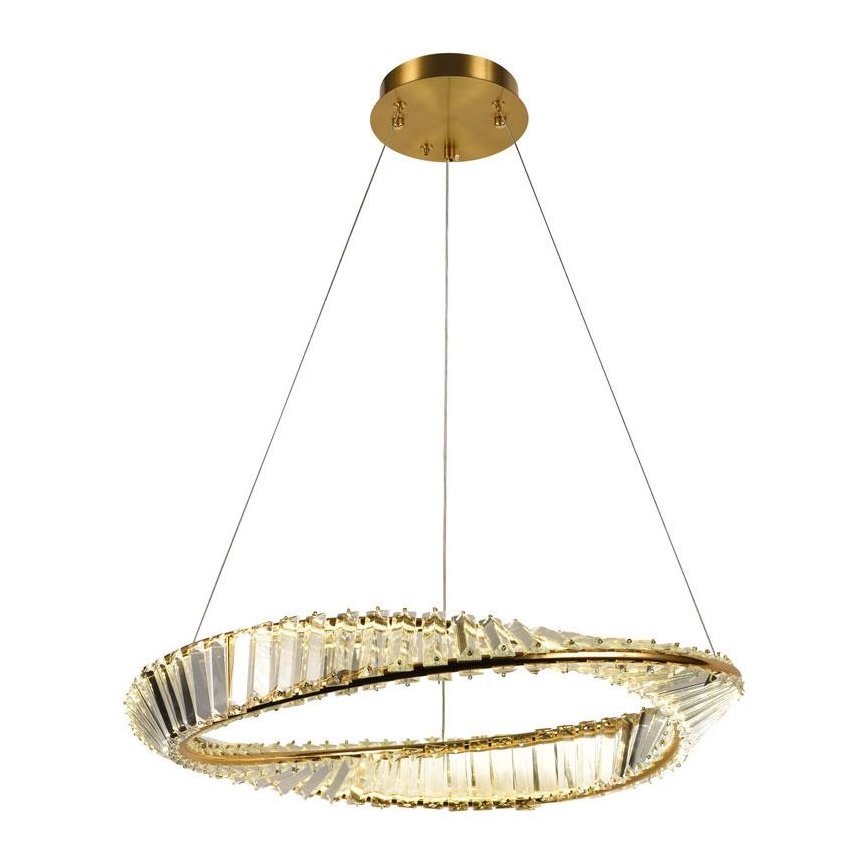 LED Stmívatelný křišťálový lustr na lanku LED/40W/230V 3000-6500K + dálkové ovládání