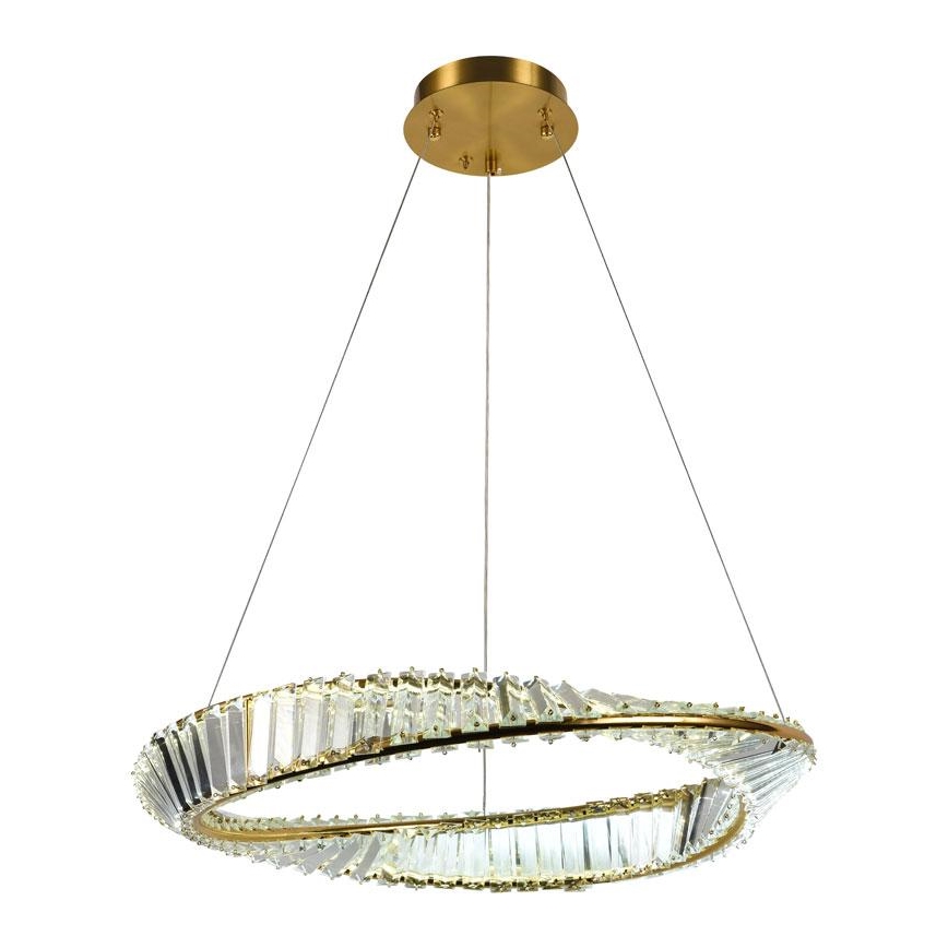 LED Stmívatelný křišťálový lustr na lanku LED/40W/230V 3000-6500K + dálkové ovládání