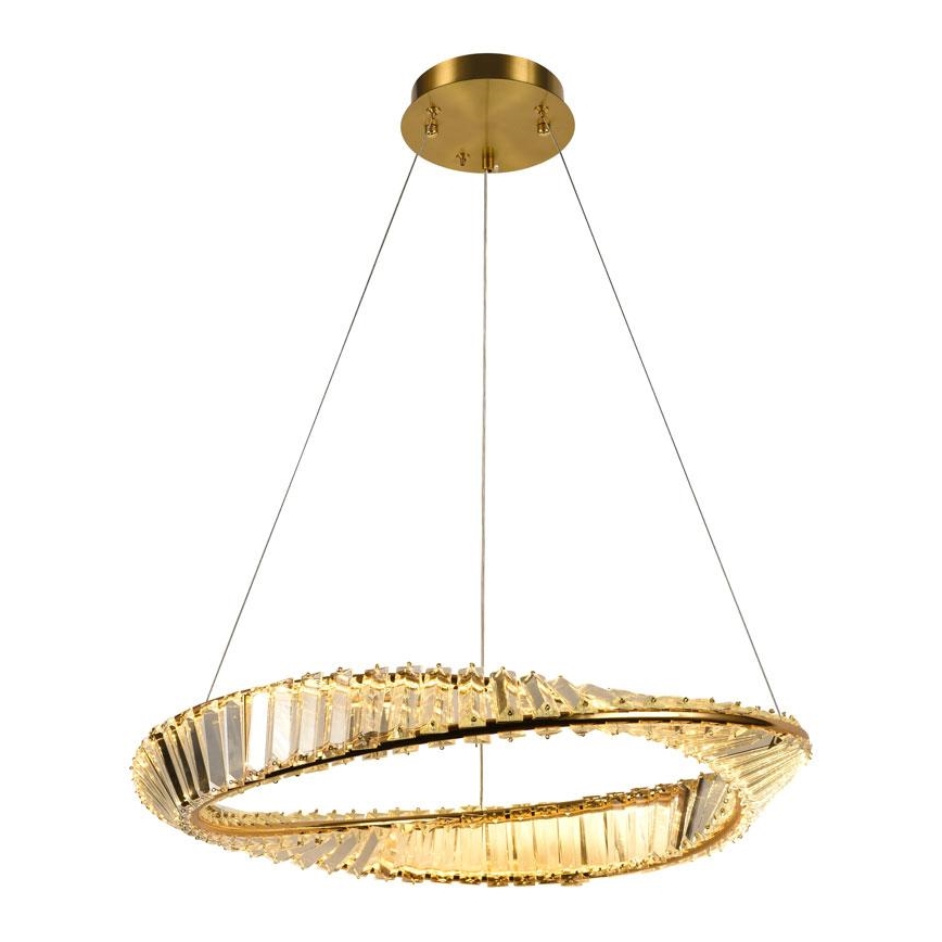 LED Stmívatelný křišťálový lustr na lanku LED/40W/230V 3000-6500K + dálkové ovládání