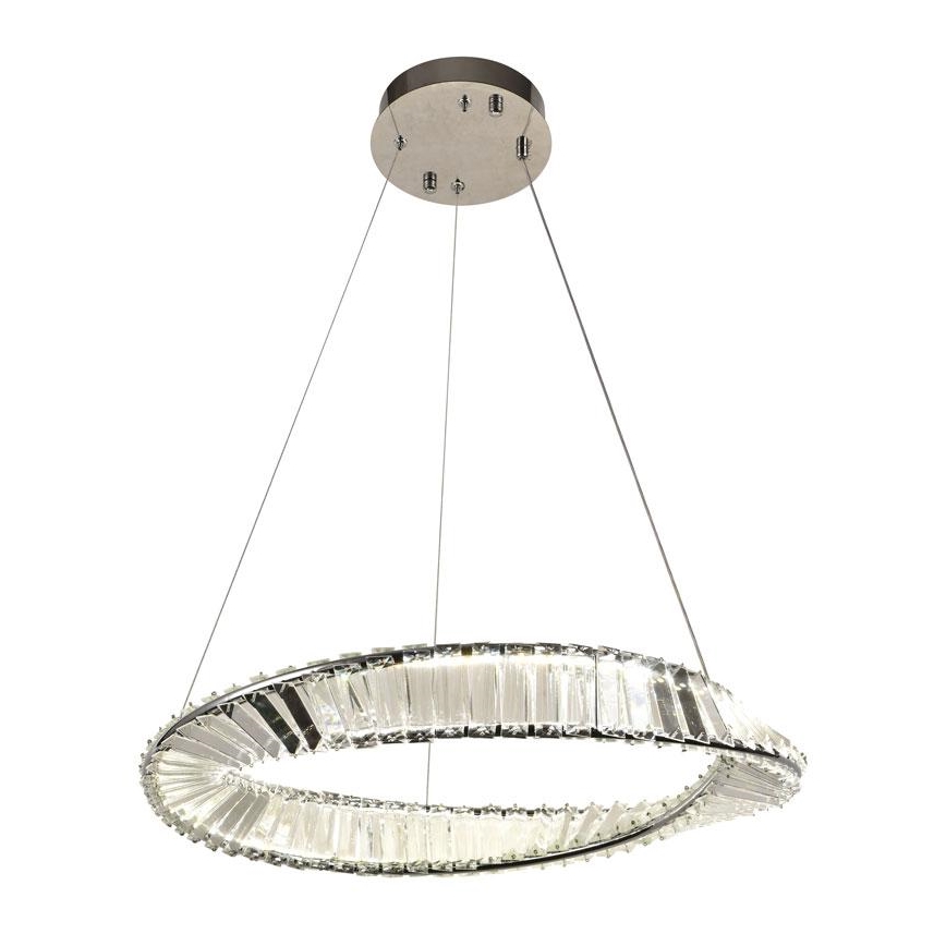 LED Stmívatelný křišťálový lustr na lanku LED/40W/230V 3000-6500K + dálkové ovládání