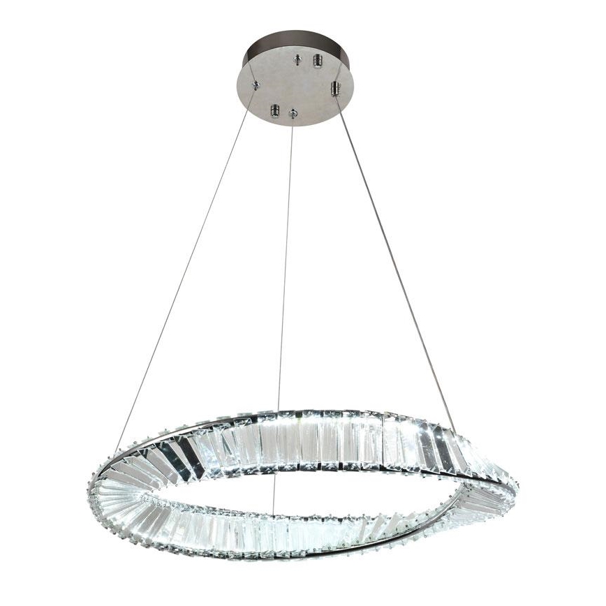 LED Stmívatelný křišťálový lustr na lanku LED/40W/230V 3000-6500K + dálkové ovládání