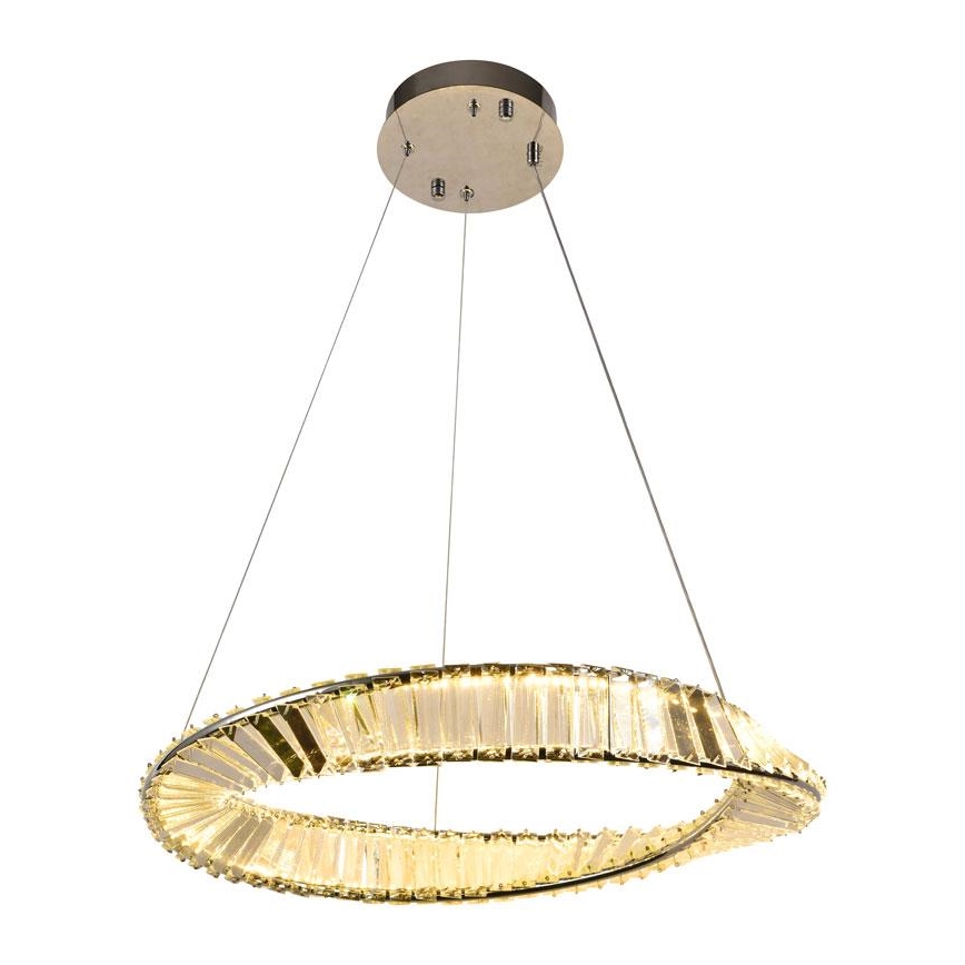 LED Stmívatelný křišťálový lustr na lanku LED/40W/230V 3000-6500K + dálkové ovládání