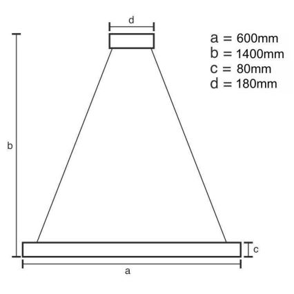 LED Stmívatelný křišťálový lustr na lanku LED/40W/230V 3000-6500K + dálkové ovládání