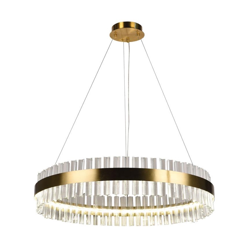 LED Stmívatelný křišťálový lustr na lanku LED/55W/230V 3000-6500K + dálkové ovládání