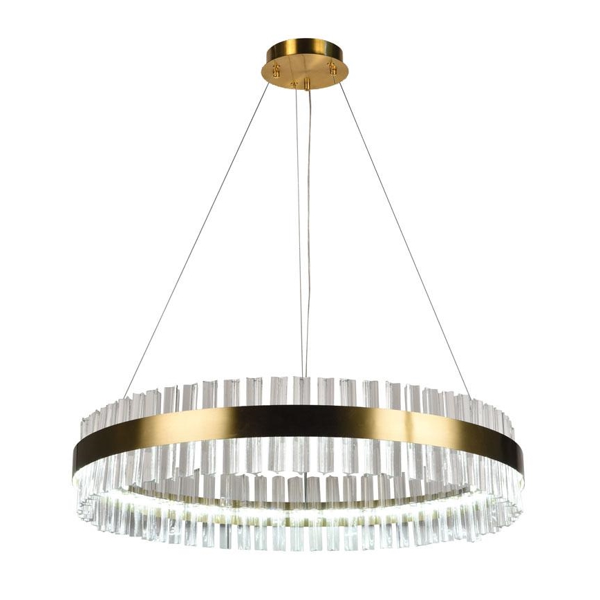 LED Stmívatelný křišťálový lustr na lanku LED/55W/230V 3000-6500K + dálkové ovládání